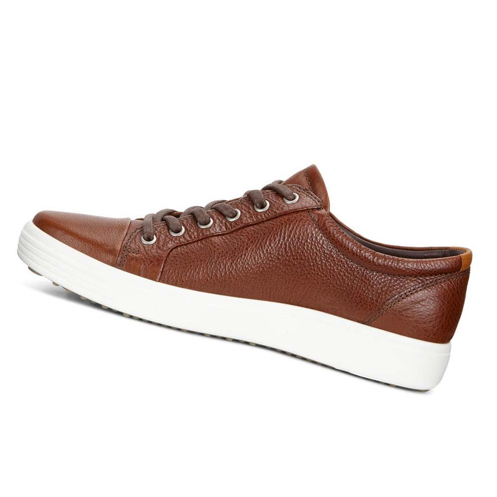 Men's Ecco Soft 7 Casual Shoes Coffee | Canada 472OKI